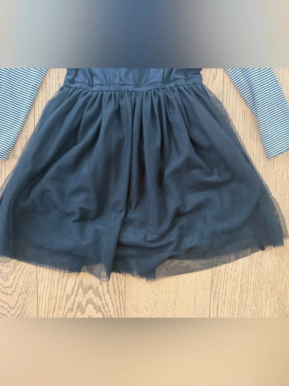 Carter's Girls Halloween Long-Sleeve Striped Cat Dress w/ Tulle Lined Skirt Sz 7
